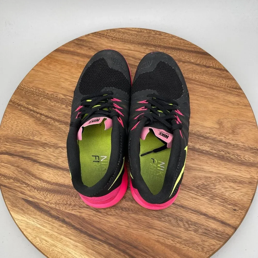 Nike Free 5.0 Shoes Womens Size 9 Black Running Comfort Walking Gym Sneakers